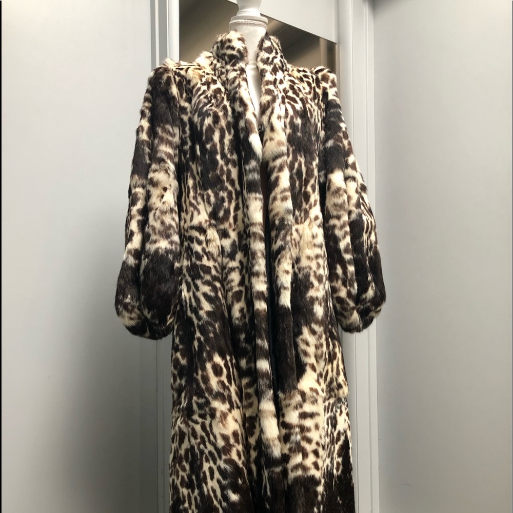 Polo Note Full Length Genuine Rabbit Fur Coat